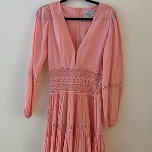 Dress with eyelit detail